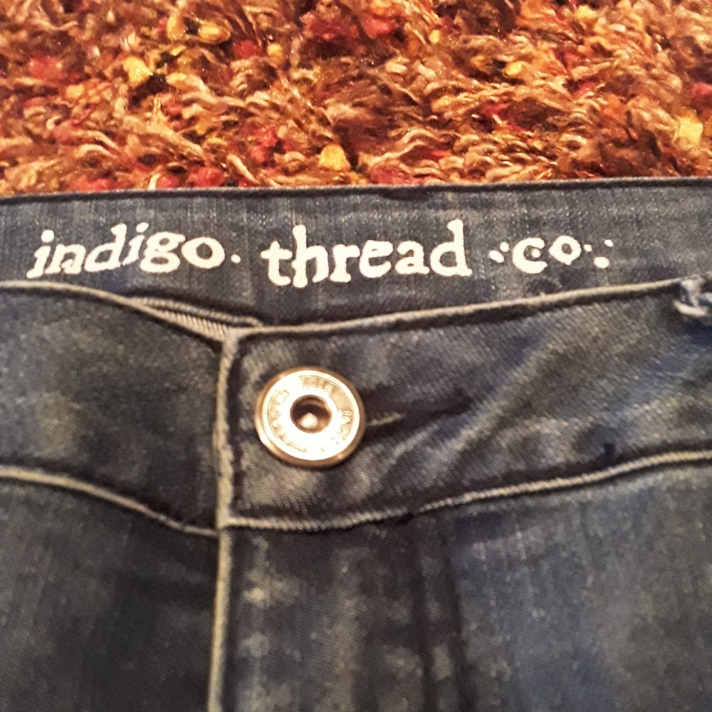 Unique Indigo & Thread Co. Crop Patch Jeans - Picture 5 of 7